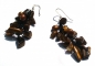 Preview: Ohrringe 925 Silber 30x Tigerauge 6x Perlen braun