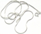Preview: Schlangenkette "SECHSECKIG" 925 Silber Kette glänzend 41 cm 1,1mm