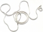 Preview: Schlangenkette "SECHSECKIG" 925 Silber Kette glänzend 41 cm 1,1mm