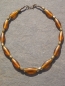 Preview: GOLDENORANGE COLLIER- Glas Holz Messing 50 cm Kette