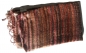 Preview: Blazer Schal Streifen 100 % Rohseide 30 x 160 cm Braun Multicolor Unikat