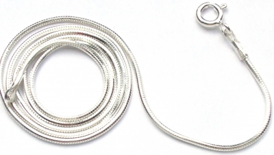 Schlangenkette "SECHSECKIG" 925 Silber Kette glänzend 41 cm 1,1mm