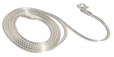 Schlangenkette "TAIPAN" 925 Silber sehr stabil edel fein 46/41 cm 1 mm