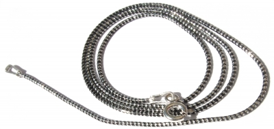 Schlangenkette "VIPER" 925 Silber geschwärzt/diamantiert 40/46/50 cm 1 mm