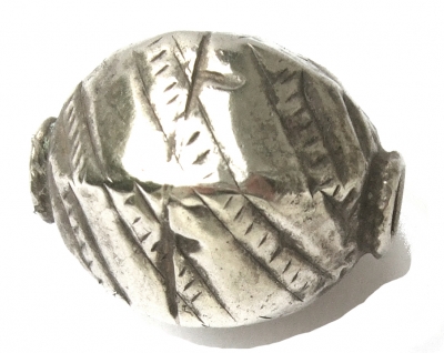 Hexaeder Muster Kugel Silber Anhänger antik jüdisch jemenitisch Unikat 24 mm