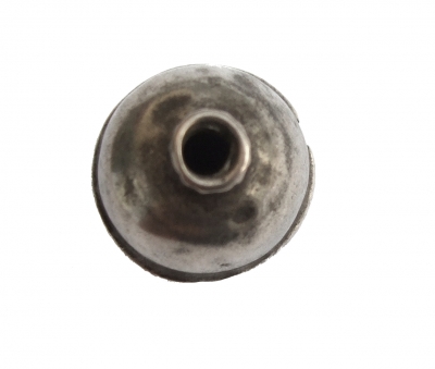 Glatte Silber Kugel Randzier Anhänger antik jüdisch jemenitisch Unikat 15 x 20 mm
